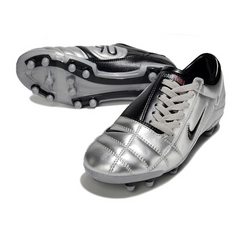 Nike Total 90 III Silver and Black Firm Ground FG Football Boot
