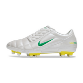 Nike Total 90 III White Green and Yellow Firm Ground FG Football Boot