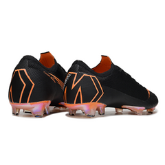 Scarpa da calcio Nike Air Zoom Mercurial Vapor 12 Elite nera e arancione per terreni compatti FG