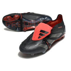Scarpa da calcio Adidas Predator 30 Elite Tongue nera e rossa per terreni compatti FG
