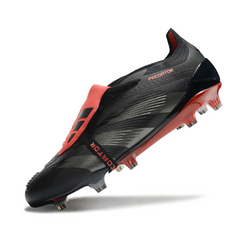 Scarpa da calcio Adidas Predator 30 Elite Tongue nera e rossa per terreni compatti FG