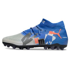 Scarpa da calcio Puma Future 8 AG per terreni artificiali blu e bianchi