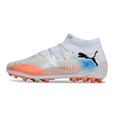 Puma Future 8 White Orange and Blue Artificial Ground AG Football Boot
