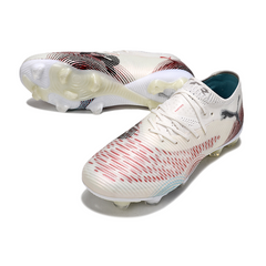 Puma Future 8 Low White and Red Firm Ground FG Football Boot