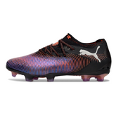 Bota de fútbol Puma Future 8 Low Neymar Unlimited Pack negra y amarilla para terreno firme (FG).