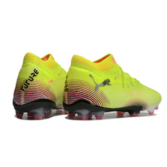 Botas de fútbol Puma Future 8 Firm Ground FG amarillas y rosas