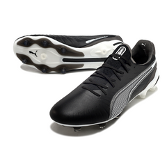 Botas de fútbol Puma King Ultimate Eclipse Pack FG para terreno firme, color negro y gris