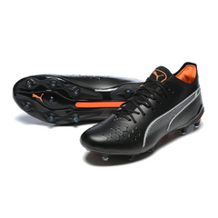 Chuteira Campo Puma King Ultimate FG Preta e Laranja - VENI Futebol