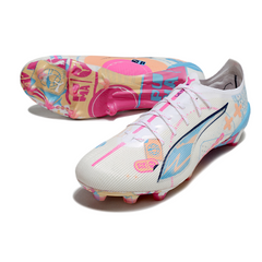 Botas de fútbol Puma Ultra 5 Carbon Volume Up Pack, color negro y plateado, para terreno firme FG