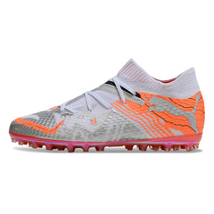 Scarpa da calcio Puma Future 7 Multi Ground MG bianca e arancione