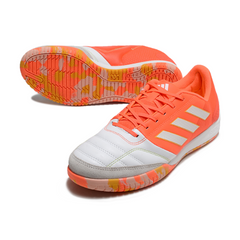 Scarpa da calcio indoor IC Adidas Competition Top bianca e arancione