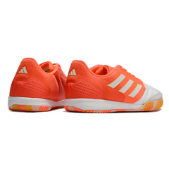 Scarpa da calcio indoor IC Adidas Competition Top bianca e arancione