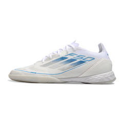 Scarpa da calcio indoor Adidas F50 Elite bianca e blu IC