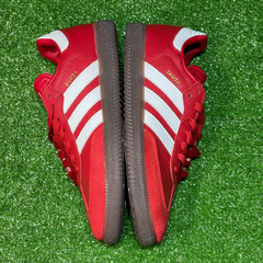 Chuteira Futsal Adidas Samba Classic Messi Vermelha e Branca Tamanho 37