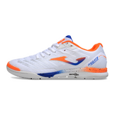 Scarpa da calcio indoor Joma Regate Rebound bianca arancione e blu IC