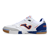 Scarpa da calcio Joma Top Flex 24 bianca, blu e arancione Futsal IC