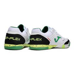 Joma Top Flex 24 IC White Green and Black Futsal Football Boot
