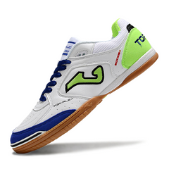 Joma Top Flex 24 IC White Blue and Green Indoor IC Football Boot
