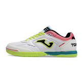 Joma Top Flex 24 IC White Pink and Green Futsal IC Football Boot