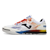 Scarpa da calcio indoor Joma Top Flex Rebound bianca rossa e blu