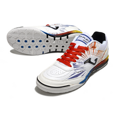 Joma Top Flex Rebound White Red and Blue Indoor IC Football Boot
