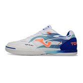 Scarpa da calcio indoor Joma Top Flex 24 bianca e blu IC
