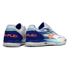 Scarpa da calcio indoor Joma Top Flex Rebound bianca e blu IC