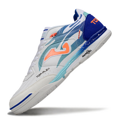 Scarpa da calcio indoor Joma Top Flex Rebound bianca e blu IC