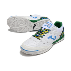 Joma Top Flex Rebound White Green and Blue Indoor IC Football Boot