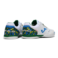 Joma Top Flex Rebound White Green and Blue Indoor IC Football Boot
