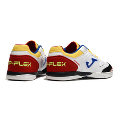 Joma Top Flex 24 IC White Red and Yellow Futsal IC Football Boot