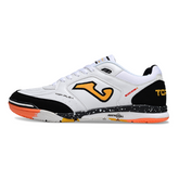 Scarpa da calcio indoor Joma Top Flex Rebound bianca, nera e arancione