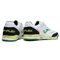 Scarpa da calcio indoor Joma Top Flex Rebound bianca, nera e verde