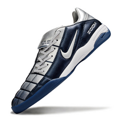 Botas de fútbol sala Nike Air Zoom Total 90 III IC azul oscuro y plateado