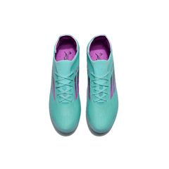 Chuteira Infantil Campo Adidas F50 Elite FG Azul Claro e Roxa - VENI Futebol