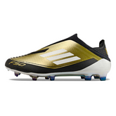 Botas de fútbol Adidas F50 Elite sin cordones, paquete Triumph dorado, para niños, terreno firme (FG).