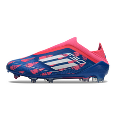 Botas de fútbol Adidas F50 Elite sin cordones para niños, color verde y negro, para terreno firme y fg