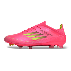 Chuteira Infantil Campo Adidas F50 Elite FG Rosa e Amarela - VENI Futebol
