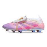 Adidas Predator 25 Elite Tongue White and Pink Firm Ground FG Kids Football Boot