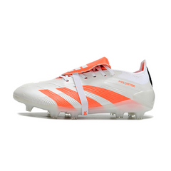 Chuteira Infantil Campo Adidas Predator 30 Elite Com Lingua FG Branca e Laranja - VENI Futebol