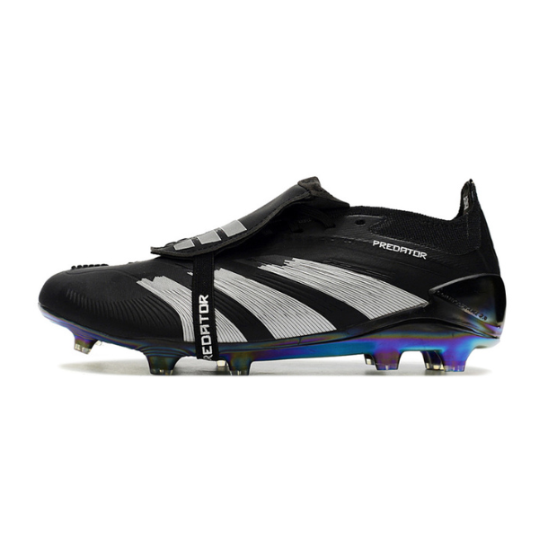 Chuteira Infantil Campo Adidas Predator 30 Elite Com Lingua FG Preta e Branca - VENI Futebol