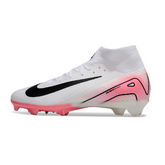Scarpa da calcio per bambini Nike Air Zoom Mercurial Superfly 10 Elite bianca e rosa per terreni compatti FG