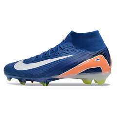 Scarpa da calcio per bambini Nike Air Zoom Mercurial Superfly 10 Elite blu e arancione per terreni compatti FG