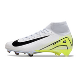 Scarpa da calcio per bambini Nike Air Zoom Mercurial Superfly 10 Elite bianca e verde per terreni compatti FG