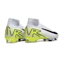 Botas de fútbol Nike Air Zoom Mercurial Superfly 10 Elite blancas y verdes para niños, para terreno firme (FG).