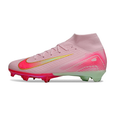 Botas de fútbol Nike Air Zoom Mercurial Superfly 10 Elite para niños, color rosa claro, para terreno firme FG