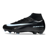 Scarpa da calcio per bambini Nike Air Zoom Mercurial Superfly 10 Elite nera e bianca per terreni compatti FG