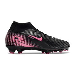 Botas de fútbol Nike Air Zoom Mercurial Superfly 10 Elite negras y rosas para niños, para terreno firme (FG).