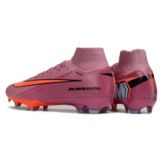 Botas de fútbol Nike Air Zoom Mercurial Superfly 10 Elite rosa claro para terreno firme FG para niños