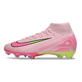 Scarpa da calcio per bambini Nike Air Zoom Mercurial Superfly 10 Elite rosa chiaro e verde per terreni compatti FG